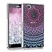 kwmobile Crystal TPU Silicone Case for Sony Xperia Z3 Compact in Design Indian sun blue dark pink transparent