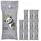 MySit Air Purifying Bags, Portable Shoe Deodorizer Bamboo Charcoal Bag Odor Eliminator Absorber, Absorbs Odors in Shoes, Gym Bags,Backpacks, laundry bags and Luggage(100g, 12 Pack)