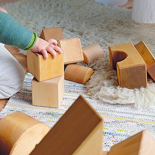 Giant wooden building blocks set xxl, natural