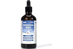 ZOXY 2% Methylene Blue Pharmaceutical Grade, 3.5 fl oz, Ultra Concentration, Nootropic Supplement for Humans, Third-Party Tested, No Formaldehyde, Alcohol Free (Glass Bottle and Dropper)