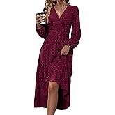 FIMARSTED Dresses for Women 2026 Blue Maxi Dress Formal Wedding Guest Dresses for Women Long Sleeve Dresses for Women