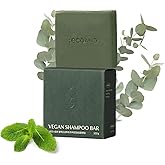 ECOAND Korean Shampoo Bar, Vegan & Organic, 3.5 oz, Rice Water & Spirulina for Hair Growth, Scalp Nourishing Deep Clean, Sulfate & Paraben Free, Zero Waste K-Beauty for Dry Damaged Colored Hair