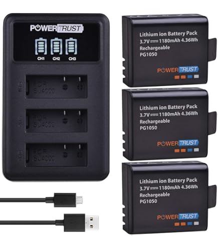 Kit 2 Batteries 1350 MAh + Chargeur Double USB Pour Akaso Brave 7 - Batteries De Rechange Caméra Sport