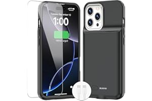ZENEE Battery Case for iPhone 16 Pro（6.3inch）,【2024 Exclusive Edition】 15W Fast & Ultra-Slim 8500mAh Portable Rechargeable Charger Case Cover for iPhone 16 Pro Charging Case，Black