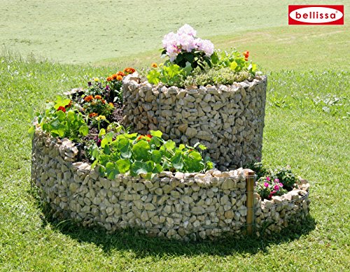 Gartenwelt Riegelsberger Große Kräuterspirale Gabione Gabionen Gartendekoration Kräuterschnecke 200 x 150 cm – Bild 3