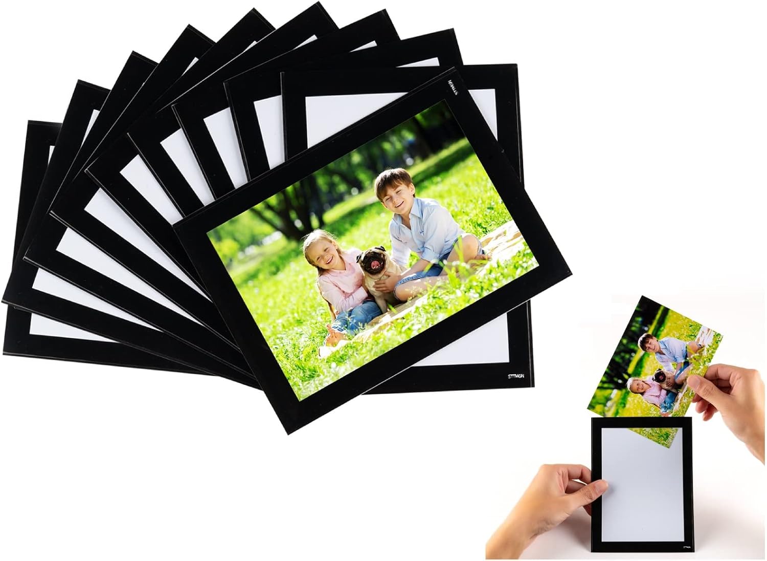 Photo Albums, Frames & Accessories - STTMGN Magnetic Picture Frames with Black Border(4