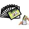 STTMGN Magnetic Picture Frames with Black Border(4"X6",10 Pack),Magnet Photo Frame Pockets/Postcard Holder,Decorations for home/office/school/Classroom/party