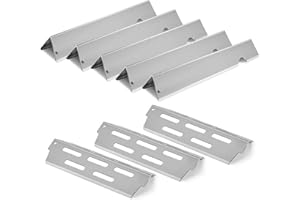 Kalomo Grill Flavorizer Bars Parts for 66795 Weber Genesis II E-310, E-335, S-335, Genesis II LX S-340,Grill Heat Deflectors 66032 66040 BBQ Grill Replacement Parts Accessories Stainless Steel 17 Inch