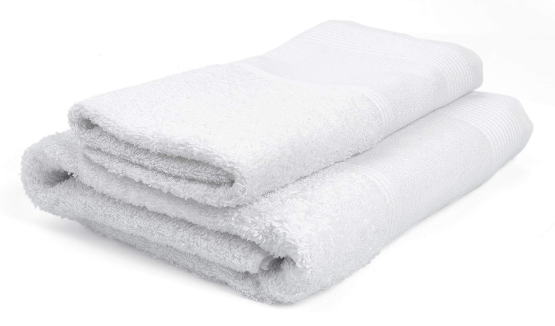 Filet Ago.fil S.r.l. Embroidered Towel Set (1+1) Pair of 100% Cotton, White, 60 x 105 – 40 x 60 cm