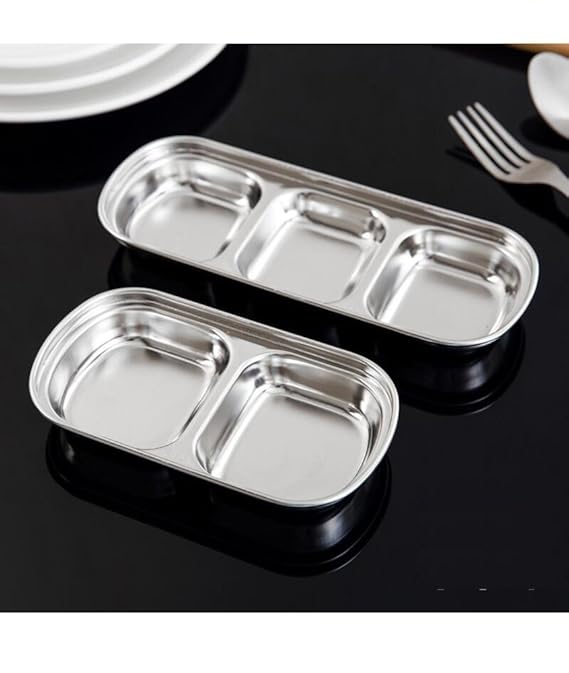 Stainless steel dipping saucer sauce plate sauce dish (2