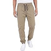 ITALYMORN Mens Joggers Lightweight Woven Pants Polyester Track Pants with Pockets