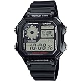Casio Orologio Digitale Uomo AE-1300WH-8AVCF - Quarzo, 42mm, 100m Impermeabile, 10 Timer, Ora Mondiale