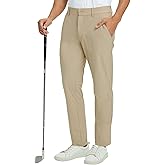 M MAELREG Mens Casual Pants Stretch Lightweight Dress Golf Slacks for Men with Pockets for Travel 30"/32"/34" Khaki