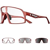SCVCN Photochromic Cycling Glasses Men Women Mountain Bike Sunglasses MTB Road Bicycle Riding Clear Sports Glasses S325