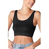 NIKIBIKI Women Seamless Basic Crop Top Bralette, Made in U.S.A, One Size