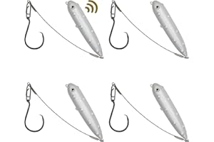 Wondersee Catfish Float Rig Santee Rig Catfish Floats Santee Cooper Catfishing Rig for Bank River Lake with Circle Hooks Catfish Rattling Line Float Catfishing Tackle (Pack of 4)