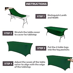 IVAPUPU 8FT Table Cloth for Rectangular Fitted
