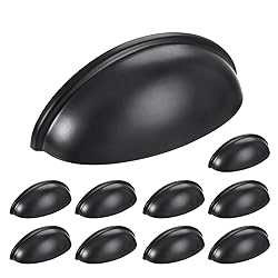 HOMOTEK 10 Pack Drawer Bin Cup Pulls Dresser Pulls