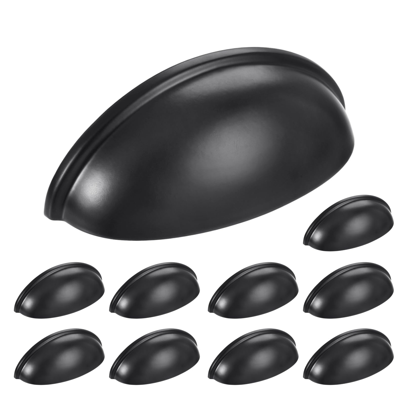 HOMOTEK 10 Pack Drawer Bin Cup Pulls Dresser Pulls