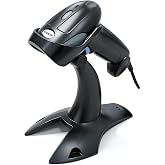 Sumicor 2D USB Barcode Scanner with Stand, Handheld 1D 2D QR Barcode Reader Support Mobile Payment Laptop Screen Scan Wired Bar Code Scanner for Supermarket Retail Store