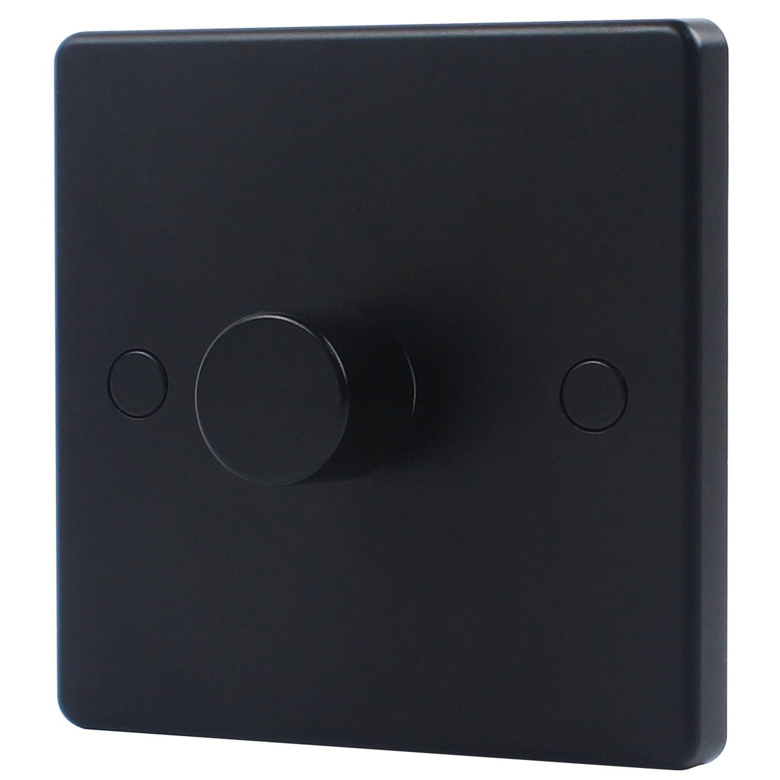 Aroidful 5-200W LED Dimmer Switch, Push On/Off 1 Gang 2-Way Rotary Trailing Edge Dimmer Switch for Dimmable LED Lights/Incandescent/Halogen (Black) — image 1