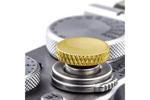 Fuji Shutter Release Button Accessories: Fujifilm Camera Soft Shutter Button - Gold Shutter Button for Canon Nikon Leica Film