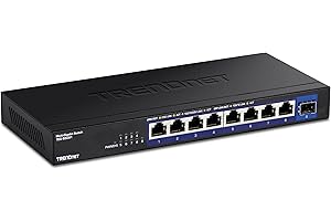 TRENDnet 9-Port Unmanaged 2.5G Switch with 10G SFP+ Port, TEG-S5091, 8 x 2.5GBASE-T Ports, 60Gbps Switching Capacity, Fanless