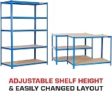 Rhino Racking 5-Tier Heavy-Duty Garage Shelving 180x120x60cm Blue view 6