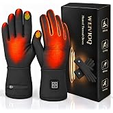 WEIVIOQ Heated Glove Liners for Men &amp; Women, Rechargeable Battery Gloves | Thin,2200mAh batteries,Warm Winter Electric Liners for Arthritis &amp; Raynaud's,Riding, Skiing,Snowboarding,Hiking,Cycling
