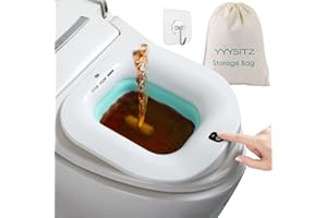 YYYSITZ Electric Sitz Bath for Toilet Seat Hemorrhoids Relief Postpartum Care, Foldable Sits Bath Tub for Anal & Vaginial Wash for Women and Men, Mini Bidet, Use w/Sitz Bath Salt
