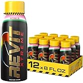 Steel Revit Xtreme Energy Drink Watermelon 8oz (12-Pack) | 375mg Caffeine, 7 Essential Vitamins| Sugar-Free, Resealable Cap, All-Day Energy