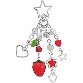 cioatu Cute Keychain Aesthetic Y2K Keychain Accessories Heart Butterfly Strawberry Bear Key Chain for Keys Bags Women Gifts