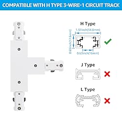 LEONLITE H Track T Connector, H Type Single Circuit