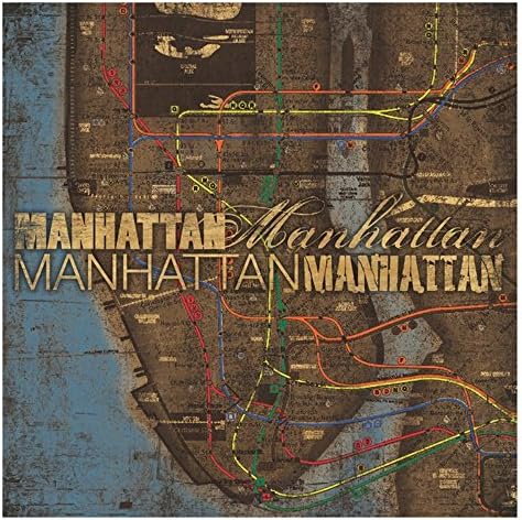 Best Trendy Graphic Art on Canvas Manhattan NYC Metro Map Executive Wall Art Inexpensive Unique Popular Top Fun Boss Officemate Teammate Workmate Birthday Great Mother Day Nurse Graduation Gift Idea