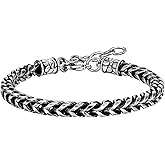 Feifuli Bracelets for Men, Link Chain Stainless Steel Bracelet for Men, Charm Jewelry for Birthday Annivesary Fathers Day Valentines Christmas, Dad Husband Boyfriend,Casual Trendy Cool Adjustable