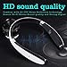 Bluetooth Headphones, Bodecin Bluetooth 4.1 Wireless Stereo Sports Headphones Earphones Neckband with Retractable and Foldable Design Style Earbuds with Mic for Bluetooth Enabled Devices(Black)