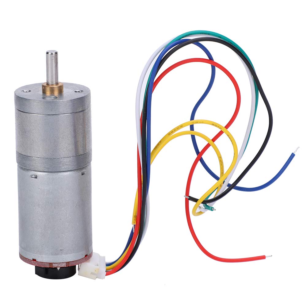 GA25-370 Brush DC Motor Geared Motor with Encoder Speed Measuring Code Plate(DC12V 60RPM)