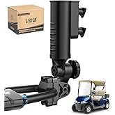9.99WORLD MALL Golf Push Cart Umbrella Holder-Heavy Duty Aluminium Alloy Base Holder 180 Degree Rotation, Universal Holder for Golf Cart, Strollers, Bike, Wheelchair, Beach Chair