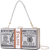 Covelin Dollar Clutch Purse for Women from, Rhinestone Evening Handbag Money Bag