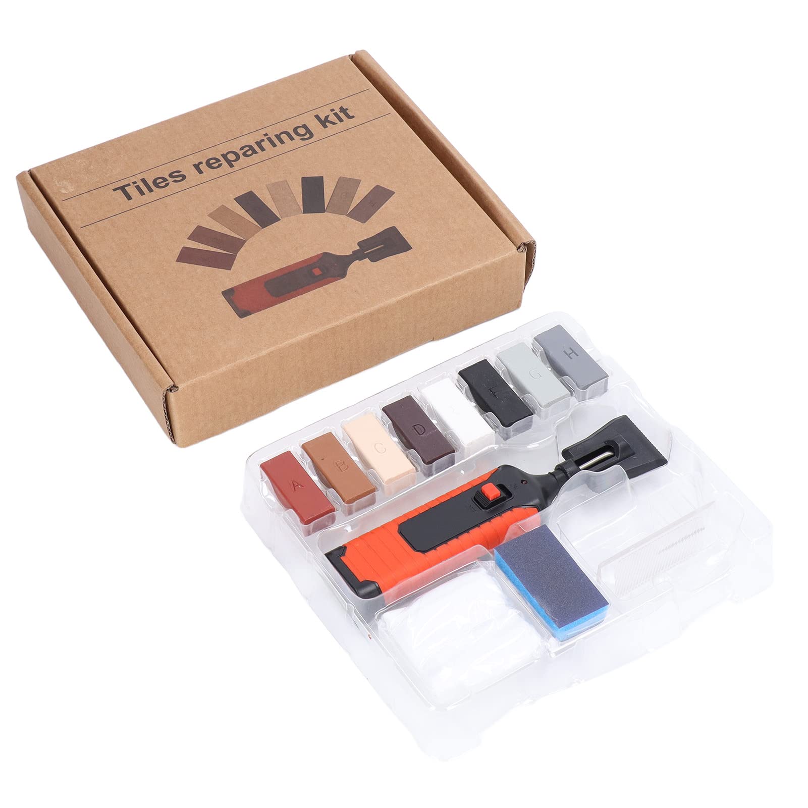 Ceramic Tile Repair Kit Electric Heating Pen Wax Block Set Tile Repair Kit for Home Ceramic Tiles, Walls, Porcelain, Furniture Wall Hole Crack Repairing Tools
