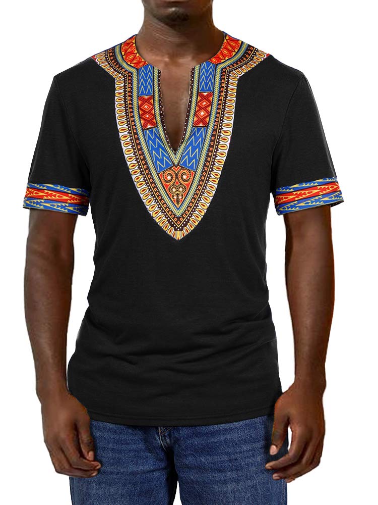 Tutorutor Mens African Dashiki Shirts 