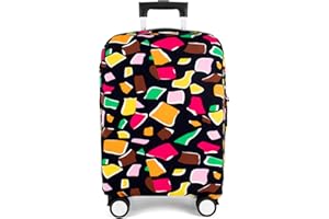 Takytao Luggage Suitcase Cover, Luggage Protector Suitcase Covers TSA Approved for Travel Fits 30-32 Inches. (Color polygon, Size XXXL(30-32 Inch))