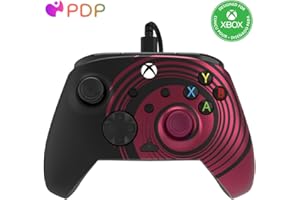 PDP Gaming REMATCH Enhanced Wired Controller Licensed for Xbox Series X|S/Xbox One/PC/Windows, Mappable Back Buttons, Advanced Customizable App - Ruby Swirl (Amazon Exclusive)