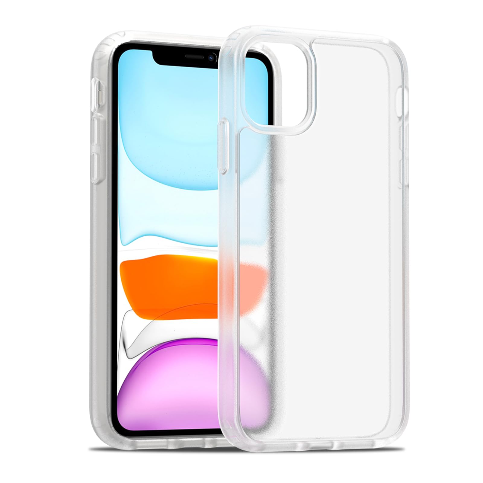 Photo 1 of TENOC Phone Case Compatible with iPhone 11, Frosted Case Translucent Protective Bumper Matte Hard Back Cover for 6.1 Inch