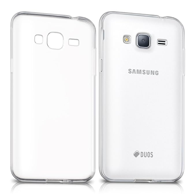 kwmobile Hülle für Samsung Galaxy J3 (2016) DUOS - TPU Silikon Backcover Case Handy Schutzhülle - Cover klar Transparent