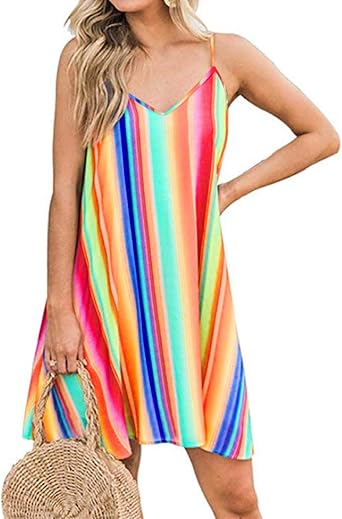rainbow colored sundress