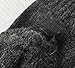Justay Mens Winter Gloves Cold Weather Knit Gloves Thermal Fleece Lined Mittens(Dark Gray, One Size)