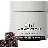 3 in 1 Gummies, Shilajit Gummie, 3 in 1 Shilajit Gummies for Men, Natural Energy Boost, Gummie for Men, 30 Day Supply Per Bottle, 1