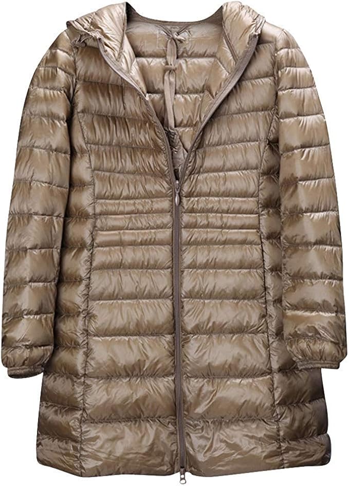 Leichte Daunenjacke Damen Lang - Ultraleichter Puffermantel Für Herbst & Winter