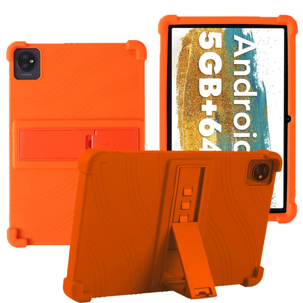 YHFZR Case for Blackview Tab 7 WiFi, Soft Kid Friendly Light Weight Build in Kickstand Protective Case for Blackview Tab 7 WiFi Tablet 10 Inch, Orange